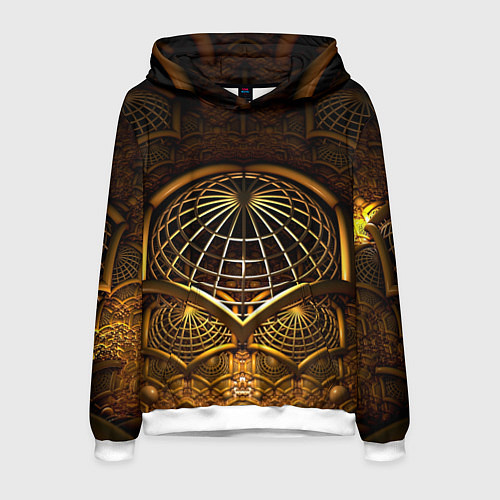 Мужская толстовка Загадочный принт в трехмерном пространстве / 3D-Белый – фото 1