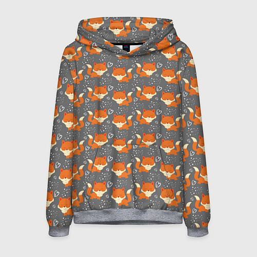 Мужская толстовка Веселые лисички / 3D-Меланж – фото 1