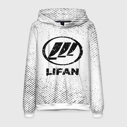 Мужская толстовка Lifan с потертостями на светлом фоне / 3D-Белый – фото 1