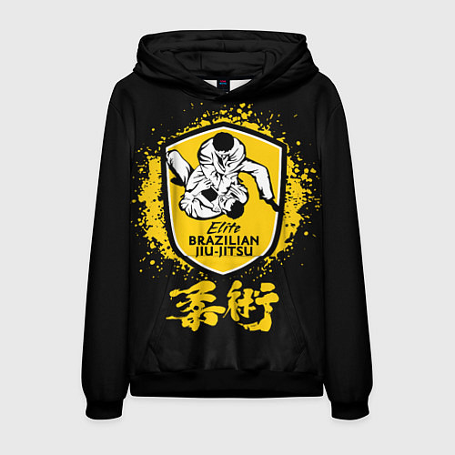 Мужская толстовка Brazilian fight club Jiu-jitsu Elite / 3D-Черный – фото 1