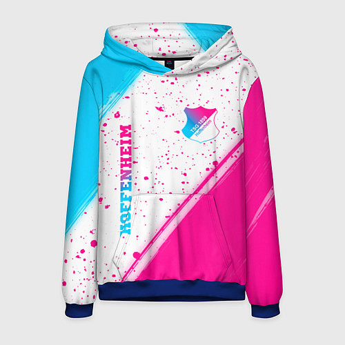 Мужская толстовка Hoffenheim neon gradient style: надпись, символ / 3D-Синий – фото 1