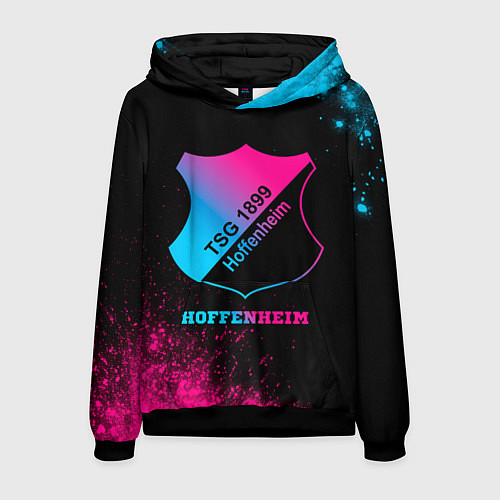 Мужская толстовка Hoffenheim - neon gradient / 3D-Черный – фото 1