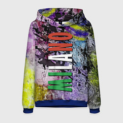Толстовка-худи мужская Avant-garde color texture - Milano, цвет: 3D-синий