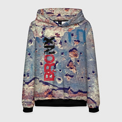 Толстовка-худи мужская Старая кирпичная стена - Bronx, цвет: 3D-черный