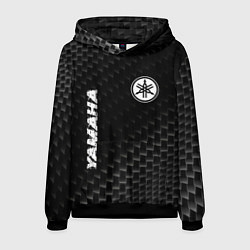 Толстовка-худи мужская Yamaha карбоновый фон, цвет: 3D-черный