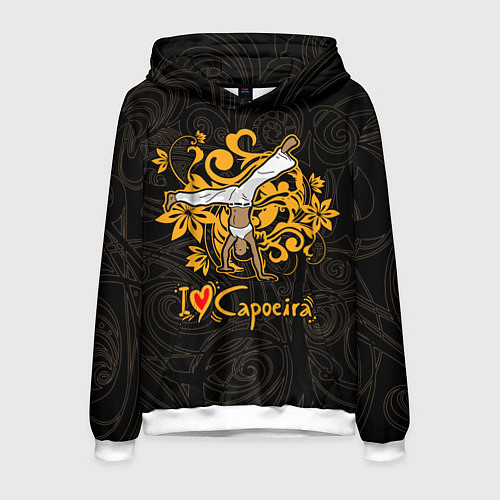 Мужская толстовка I love Capoeira fighter / 3D-Белый – фото 1