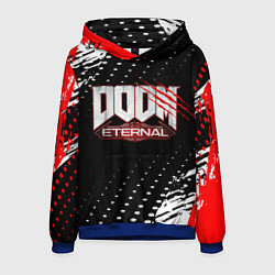 Толстовка-худи мужская Doom - краска, цвет: 3D-синий