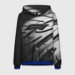 Толстовка-худи мужская Formula 1 - dark theme, цвет: 3D-синий