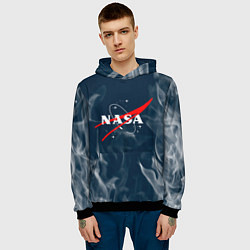 Толстовка-худи мужская Nasa пламя, цвет: 3D-черный — фото 2