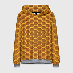 Толстовка-худи мужская Volumetric honeycombs, цвет: 3D-меланж