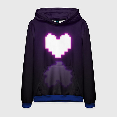 Мужская толстовка Undertale heart neon / 3D-Синий – фото 1