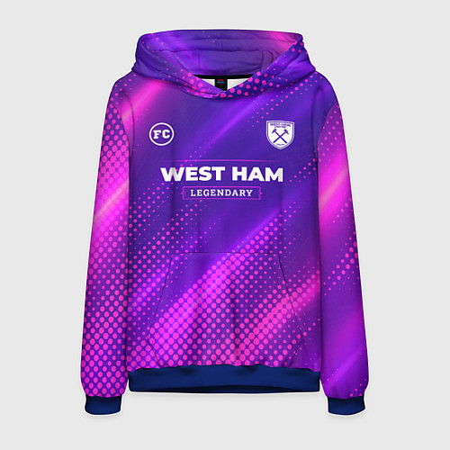 Мужская толстовка West Ham legendary sport grunge / 3D-Синий – фото 1