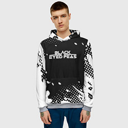Толстовка-худи мужская Black eyed peas краска, цвет: 3D-меланж — фото 2