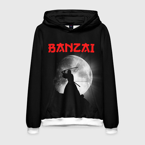 Мужская толстовка Banzai - самурай / 3D-Белый – фото 1