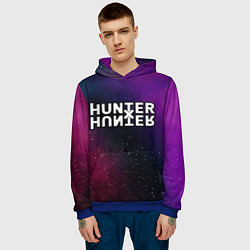 Толстовка-худи мужская Hunter x Hunter gradient space, цвет: 3D-синий — фото 2