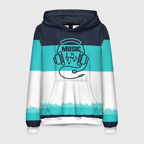 Мужская толстовка Твой ритм / 3D-Белый – фото 1