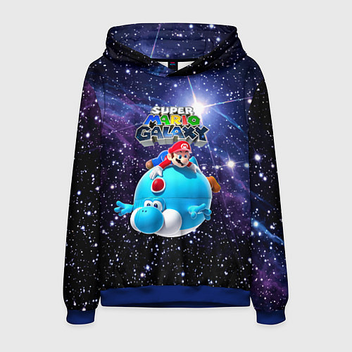 Мужская толстовка Super Mario Galaxy - Nintendo / 3D-Синий – фото 1