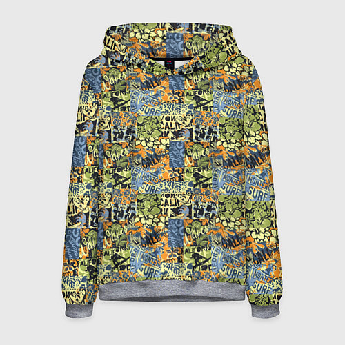 Мужская толстовка Серфинг и волны / 3D-Меланж – фото 1