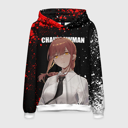 Мужская толстовка Макима человек бензопила - Манга / 3D-Белый – фото 1