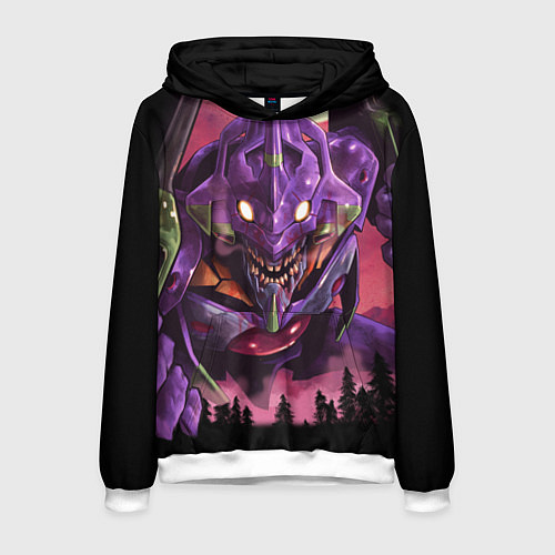Мужская толстовка Neon Genesis Evangelion - Eva / 3D-Белый – фото 1