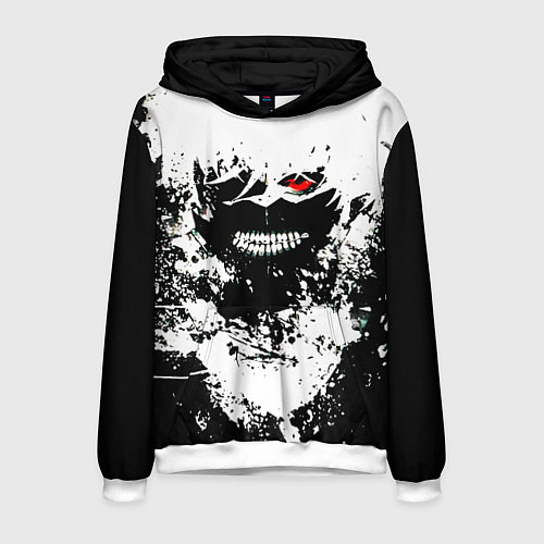 Мужская толстовка Tokyo Ghoul Kaneki Ken paint / 3D-Белый – фото 1