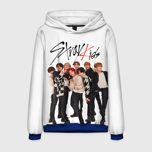 Мужская толстовка Stray Kids white background / 3D-Синий – фото 1