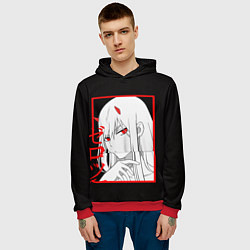 Толстовка-худи мужская Darling in the Franxx: 02, цвет: 3D-красный — фото 2