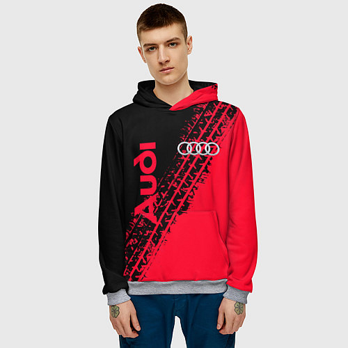 Мужская толстовка Audi / 3D-Меланж – фото 3