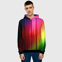 Толстовка-худи мужская Цветной спектр, цвет: 3D-черный — фото 2