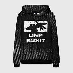 Мужская толстовка Limp Bizkit с потертостями на темном фоне