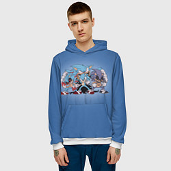 Толстовка-худи мужская Sonic EXE, цвет: 3D-белый — фото 2