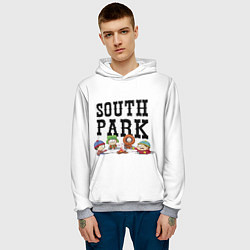 Толстовка-худи мужская South park кострёр, цвет: 3D-меланж — фото 2