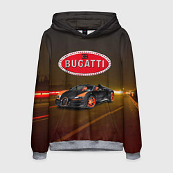 Мужская толстовка Bugatti на ночной дороге