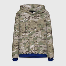 Толстовка-худи мужская Мультикам камуфляж, цвет: 3D-синий