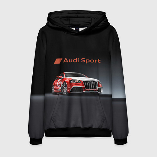 Мужская толстовка Audi sport - racing team / 3D-Черный – фото 1