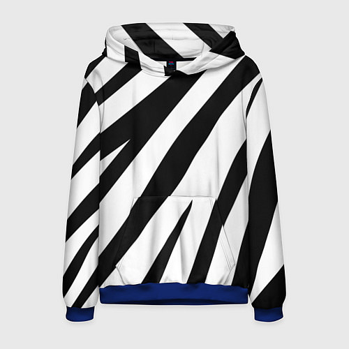 Мужская толстовка Камуфляж зебры / 3D-Синий – фото 1