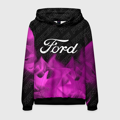 Мужская толстовка Ford pro racing: символ сверху / 3D-Черный – фото 1