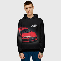 Толстовка-худи мужская Audi quattro ABT autotuning, цвет: 3D-черный — фото 2