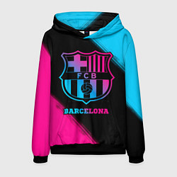 Толстовка-худи мужская Barcelona - neon gradient, цвет: 3D-черный