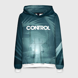 Толстовка-худи мужская Аномалия в бюро, цвет: 3D-белый