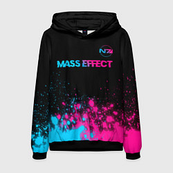 Мужская толстовка Mass Effect - neon gradient: символ сверху