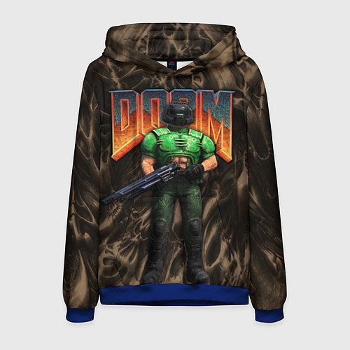 Мужская толстовка DOS DOOM - Doomguy / 3D-Синий – фото 1