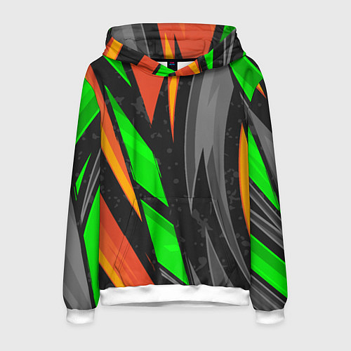 Мужская толстовка Абстракция / 3D-Белый – фото 1