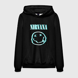 Толстовка-худи мужская Nirvana неон, цвет: 3D-черный