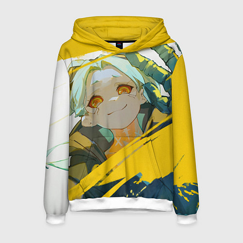 Мужская толстовка Киберпанк: Бегущие по краю Ребекка / 3D-Белый – фото 1