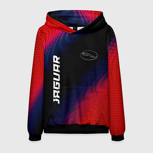Мужская толстовка Jaguar красный карбон / 3D-Черный – фото 1
