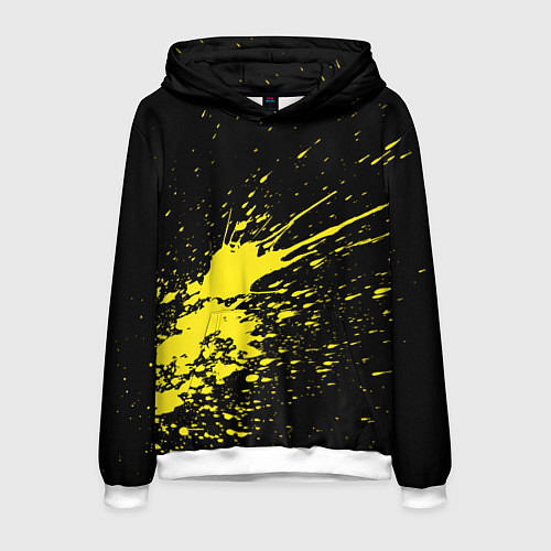 Мужская толстовка Желтые брызги / 3D-Белый – фото 1