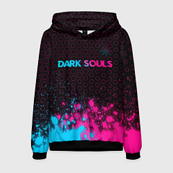 Мужская толстовка Dark Souls - neon gradient: символ сверху