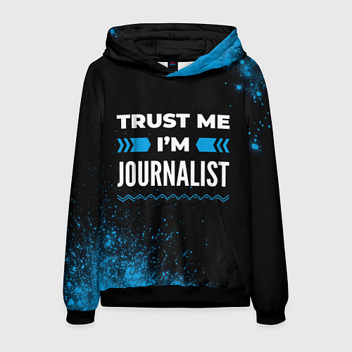 Мужская толстовка Trust me Im journalist dark / 3D-Черный – фото 1