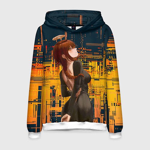 Мужская толстовка Макима - chainsaw man / 3D-Белый – фото 1